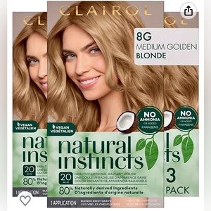 Natural Instincts Clairol Hair Color, Sunflower Medium Golden Blonde 8G
